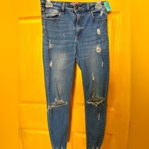 Wax Jean,Butt I love you juniors size 7 blue denim jeans